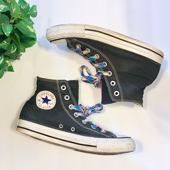 Converse Shoes - CONVERSE Black High Top Sneakers WMN 8 Men's 6